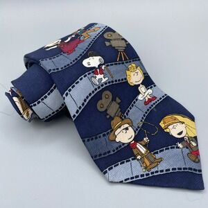 Snoopy Hollywood Salute 100% Silk Tie Made in the USA Peanuts Charlie‎ Brown